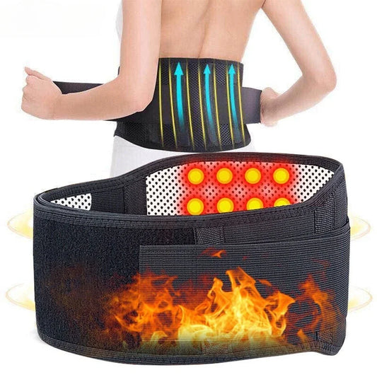 Adjustable Tourmaline Self Heating Magnetic Therapy Back Waist Support Belt Lumbar Brace Massage Band Health Care