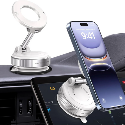 360° Rotatable Vacuum Magnetic Phone Holder, Foldable and Retractable Suction Cup Car Phone Mount for Car/Gym/Mirror/Smooth
