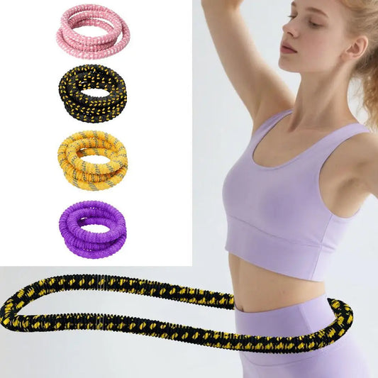 Fitness Circle Portable Exercise Ring Foldable Waist Shaping Soft Spring Circle Abdominal Exercise Ring Used for Aerobic Exercis