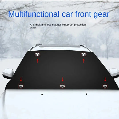 Car Magnetic Snow Shield Winter Front Windshield Cover Anti-frost Sun Protection Half Car Cover Insulated sunshade