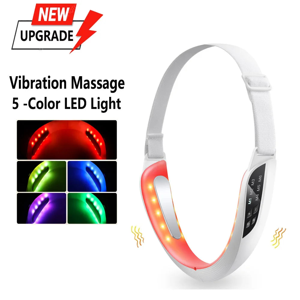 Electric V Face Lifting Beauty Device 6 Modes 8 Levels EMS Micro-current Firming Facial Massager Double Chin Removal Skin Care